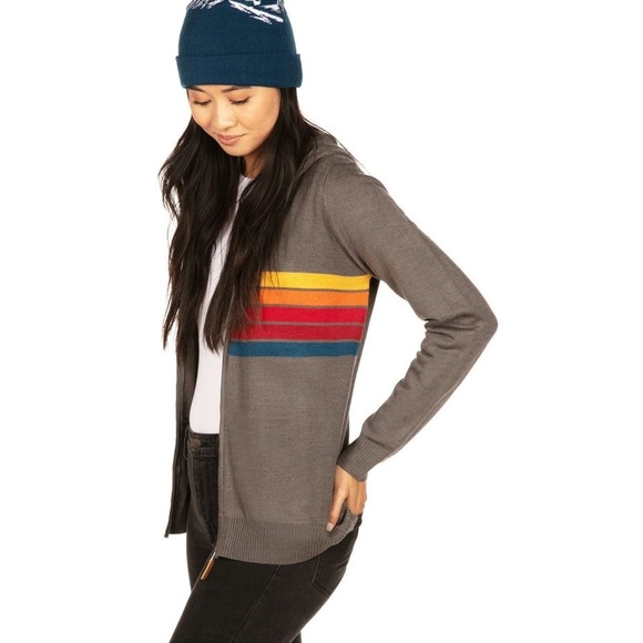Tipsy Elves Tops - TIPSY ELVES women’s SUNSET SLOPES ZIP UP HOODED SWEATER